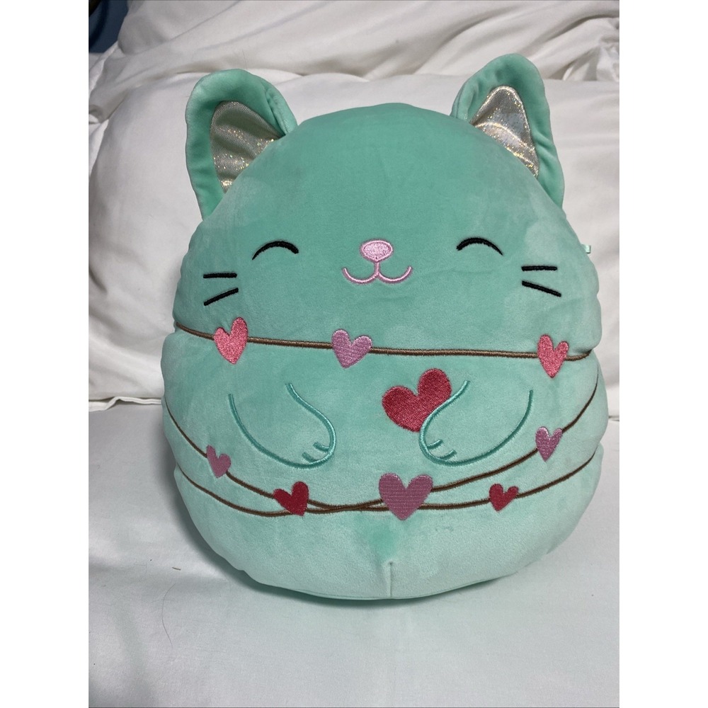 Squishmallows Valentines 2025 Charisma the Cat 12 Inch Mint Green Plush Toy